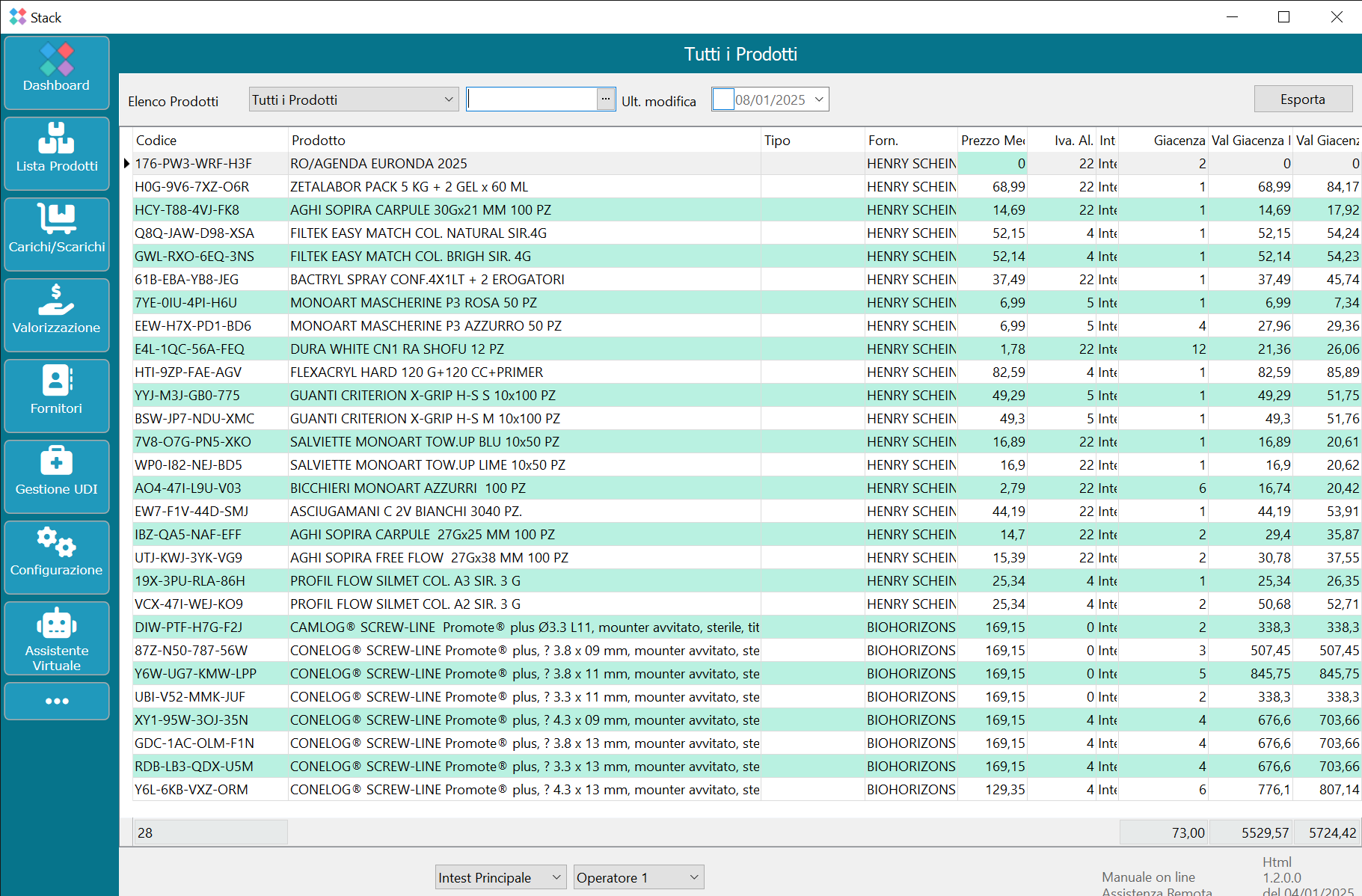 dashboard stack